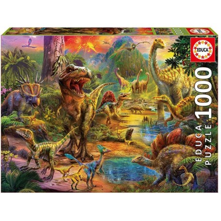 1000-teiliges Dinosaurier Land Educa Puzzle - Puzzles Educa