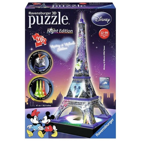 3D-Puzzle Ravensburger 216-teilige Disney Night Edition Eiffelturm - Ravensburger