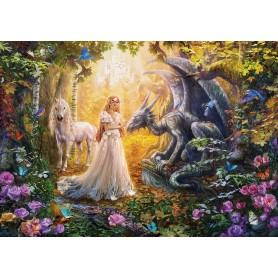 Educa Drachen, Prinzessin und Einhorn Puzzle 1500 Teile - Educa Puzzles