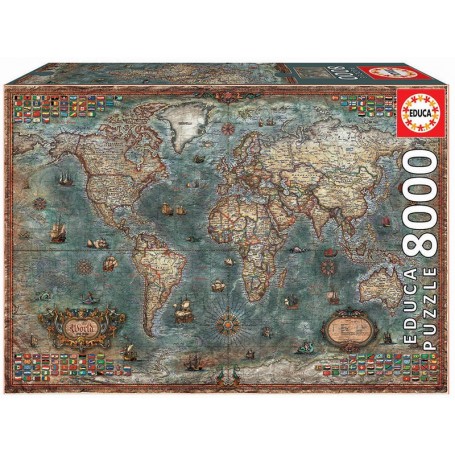 Puzzle Educa Historische Weltkarte von 8000 teile - Puzzles Educa