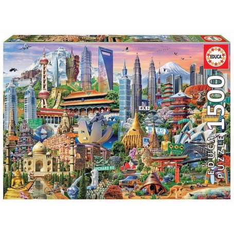 Puzzle Educa Symbole Asiens von 1500 teile - Puzzles Educa