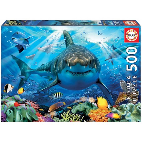 Puzzle Educa 500 teile Weißer Hai - Puzzles Educa