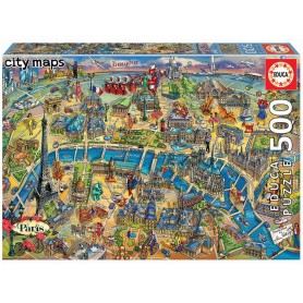 500-teilige Paris Karte Educa Puzzle Puzzles Educa - 1