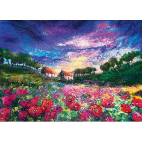 Puzzle Heye 1000-teilige Nerbe Mohnblumen Heye - 1