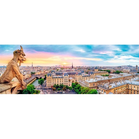 Puzzle Trefl Panoramablick auf die Kathedrale Notre-Dame de Paris von 1000 teile - Puzzles Trefl