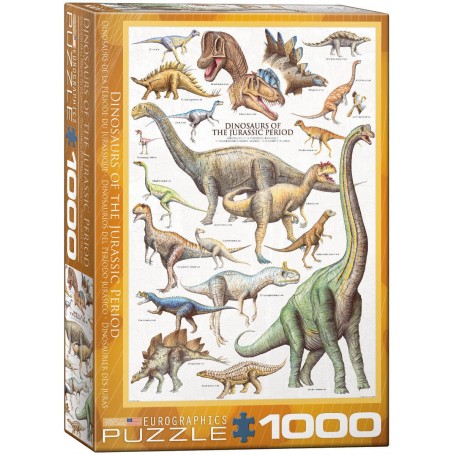 Puzzle Eurographics 1000 teile Jura-Dinosaurier - Eurographics