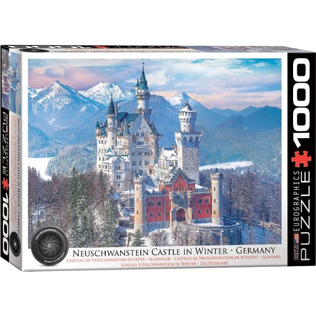 Puzzle Eurographics Schloss Neuschwanstein im Winter 1000 teile - Eurographics