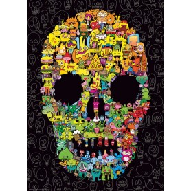 Puzzle Heye 1000-teiligen Scribble Skull Heye - 1