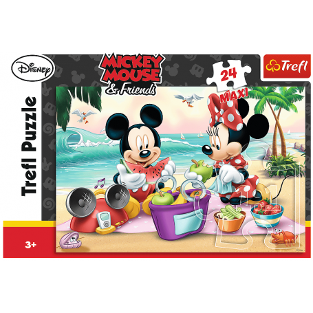 Puzzle Trefl Mickey Mouse Beach Picknick 24 teile - Puzzles Trefl
