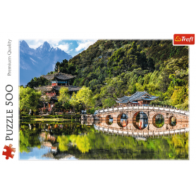 Puzzle Trefl Der schwarze Drachenteich - Lijiang China 500 Puzzles Trefl - 1