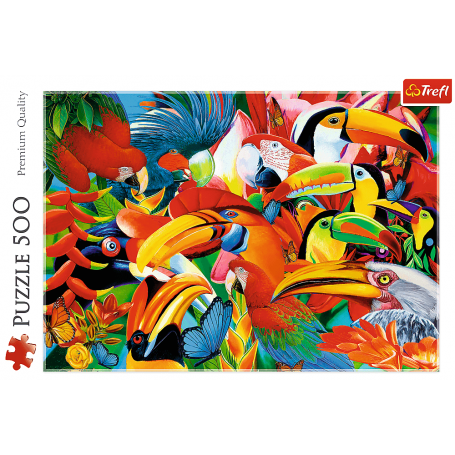 Puzzle Trefl 500 Bunte Vögel - Puzzles Trefl