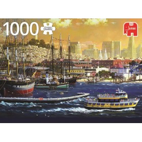 Puzzle Jumbo 1000-teilige San Francisco Harbor Bay Jumbo - 1