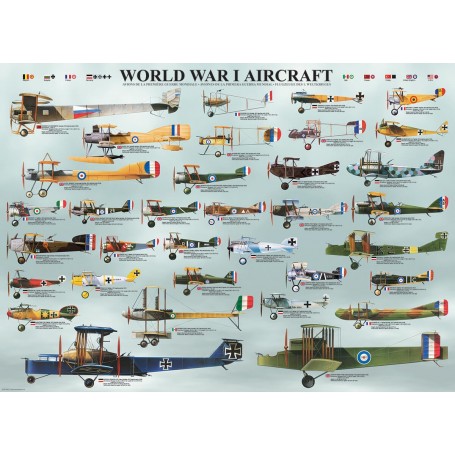 Puzzle Eurographics 1000 teile Flugzeuge aus dem Ersten Weltkrieg - Eurographics