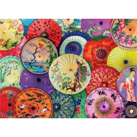 Puzzle Eurographics 1000-teilige asiatische Regenschirme Eurographics - 1