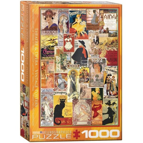 Puzzle Eurographics Vintage Theater & Oper Poster, 1000 teile - Eurographics