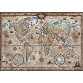 Puzzle Heye 1000-teilige Retro-Weltkarte Heye - 1