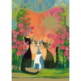 Puzzle Heye Katzen im 2000-teiligen Rosengarten Heye - 1