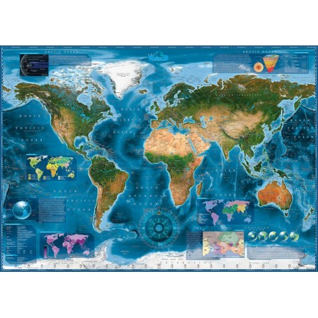 Puzzle Heye Satellitenbild der Welt teile 2000 - Heye
