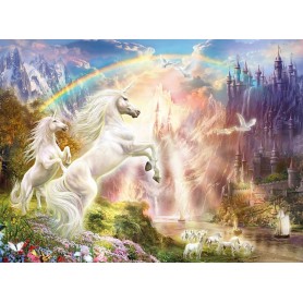 Puzzle Clementoni Einhörner und der Regenbogen von 500 Teile Clementoni - 1