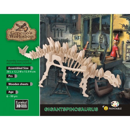 Gepetto's Gigantspinosaurus Modell 59 teile - Eureka! 3D Puzzle