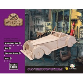 Gepettos Oldtimer Cabrio Modell 49 teile - Eureka! 3D Puzzle