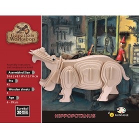 Gepetto's Hippopotamus Modell 45 teile - Eureka! 3D Puzzle