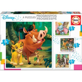 Puzzle Educa Disney Tiere Progressive 12+16+20+25 Pzs Puzzles Educa - 1