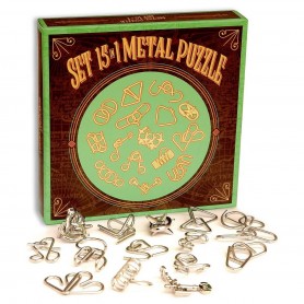Metall Puzzle Green Set 15 in 1 - Logica Giochi