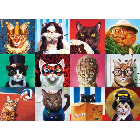 Puzzle Eurographics Lucia Heffernans Funny Cats von 1000 teile - Eurographics