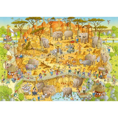 Puzzle Heye Afrikanischer Lebensraum, 1000 Teile Heye - 1