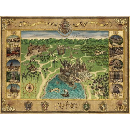 Puzzle Ravensburger Hogwarts Karte 1500 Teile Ravensburger - 1
