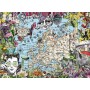 Puzzle Ravensburger Europäische Karte, eigenartiger Zirkus von 500 Teile Ravensburger - 1