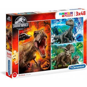 Clemen Jurassic World Puzzle 3 x 48 Teile Clementoni - 1
