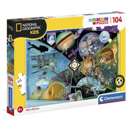 Clemen National Geographic Kinder Puzzle 104 Teile Clementoni - 1