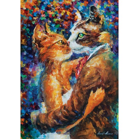 Art Puzzle Der Tanz der Liebe der Katzen 1000 Teile Art Puzzle - 1