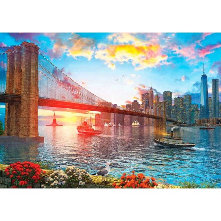 Art Puzzle Sonnenuntergang in New York 1000 Teile Art Puzzle - 1