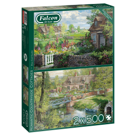 Puzzle Falcon Romantische Landhäuser 2 x 500 Stk Falcon - 1