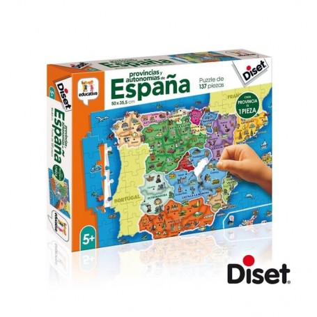 Puzzle Diset Provinzen von Spanien 137 Teilee Diset - 1