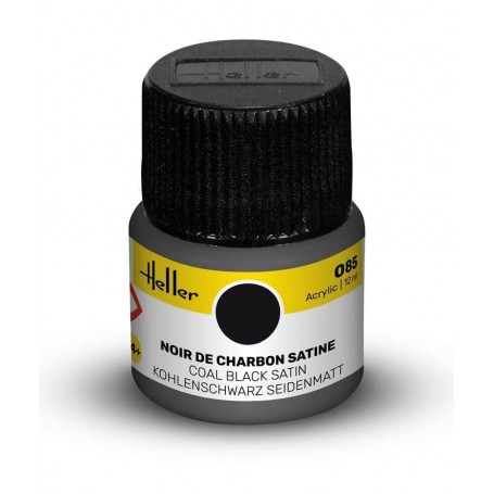 Acrylfarbe 085 Charcoal Black Satin Heller - 1