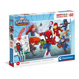 Puzzle Clementoni Happy Color Marvel Superheld 60 Teile Clementoni - 1