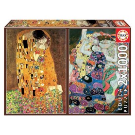 Puzzle Educa Der Kuss und die Jungfrau, Gustav Klimt 2x1000 Teile Puzzles Educa - 1