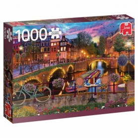 Puzzle Jumbo Amstrerdam-Kanäle 1000 Teile Jumbo - 1