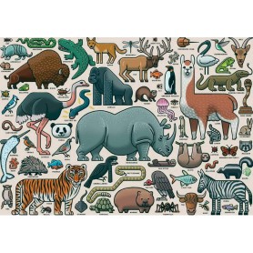 Puzzle Ravensburger Wilde Tiere aus 1000 Teilen Ravensburger - 1