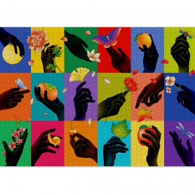 Puzzle cloudberries Hands von 1000 Teilen Cloudberries - 1