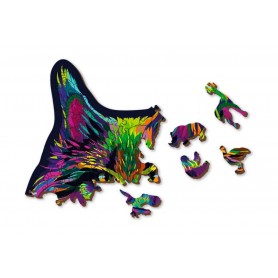 Puzzle Wooden City Regenbogen-Wildkatze Wooden City - 1