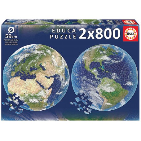 Puzzle Educa Planet Erde Rund 2 x 800 Teile Puzzles Educa - 1