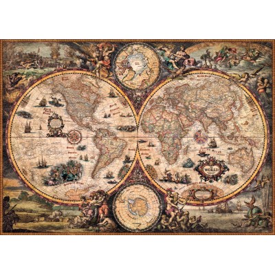 Puzzle Heye Karte der Welt, Vintage 2000 Teile Heye - 1