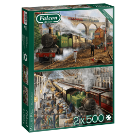 Puzzle Falcon Zugpost von 2 x 500 Teile Falcon - 1