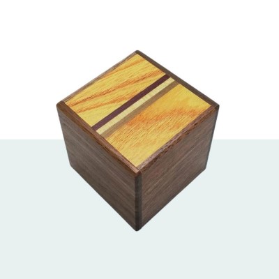 Yosegi Japanese Box 2 Sun 4 Stufen mit Schublade Oka Craft - 1