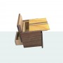 Yosegi Japanese Box 2 Sun 4 Stufen mit Schublade Oka Craft - 7